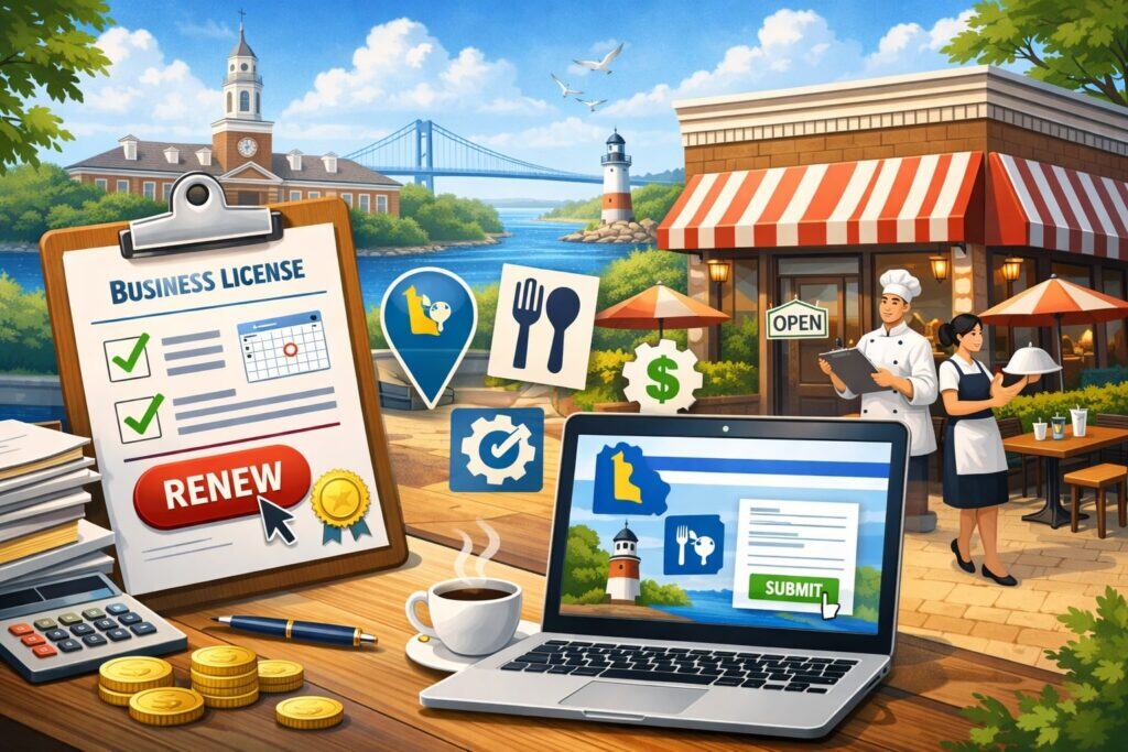 Delaware Business License Renewal for Restaurants (Delaware One Stop)