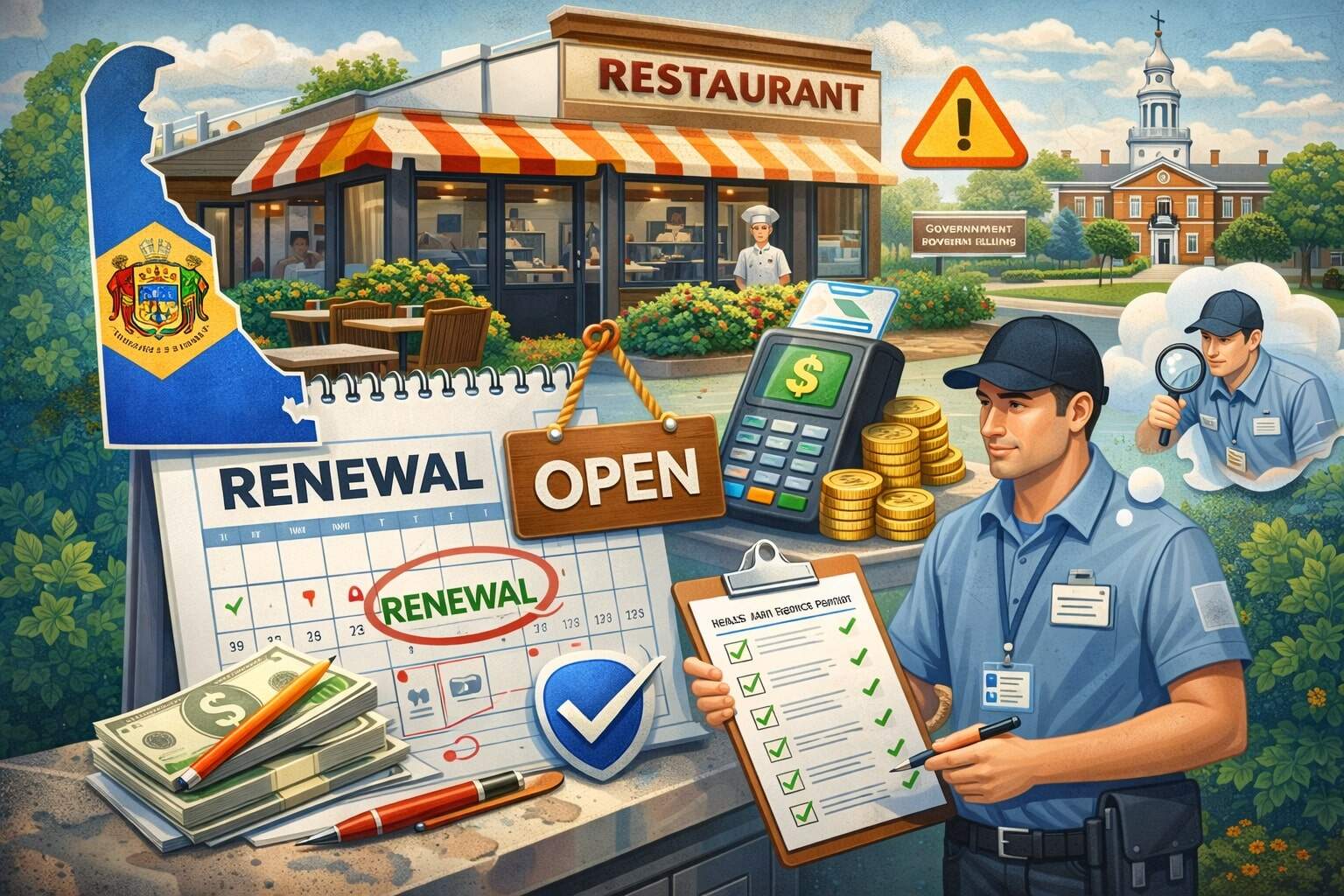 Restaurant Permit Renewal Process in Delaware