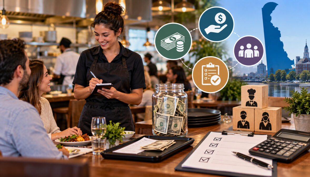 Delaware’s Tipped Wage Math: The $2.23 Cash Wage, Tip Credit Compliance, and Tip Pooling Rules Restaurant Owners Get Audited On