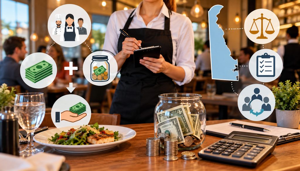 Delaware tip credit calculation for restaurant workers